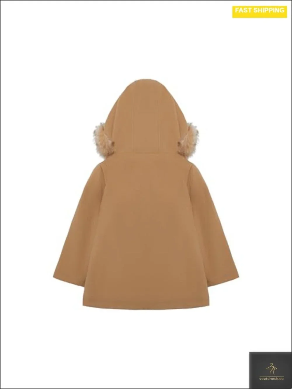 Baby Girls Faux Wool Winter Dress Coat Fleece Lined Toggle Closure